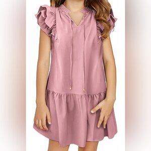 Girls Elegant Summer Dresses Kids Outfits Size 6-7 Year